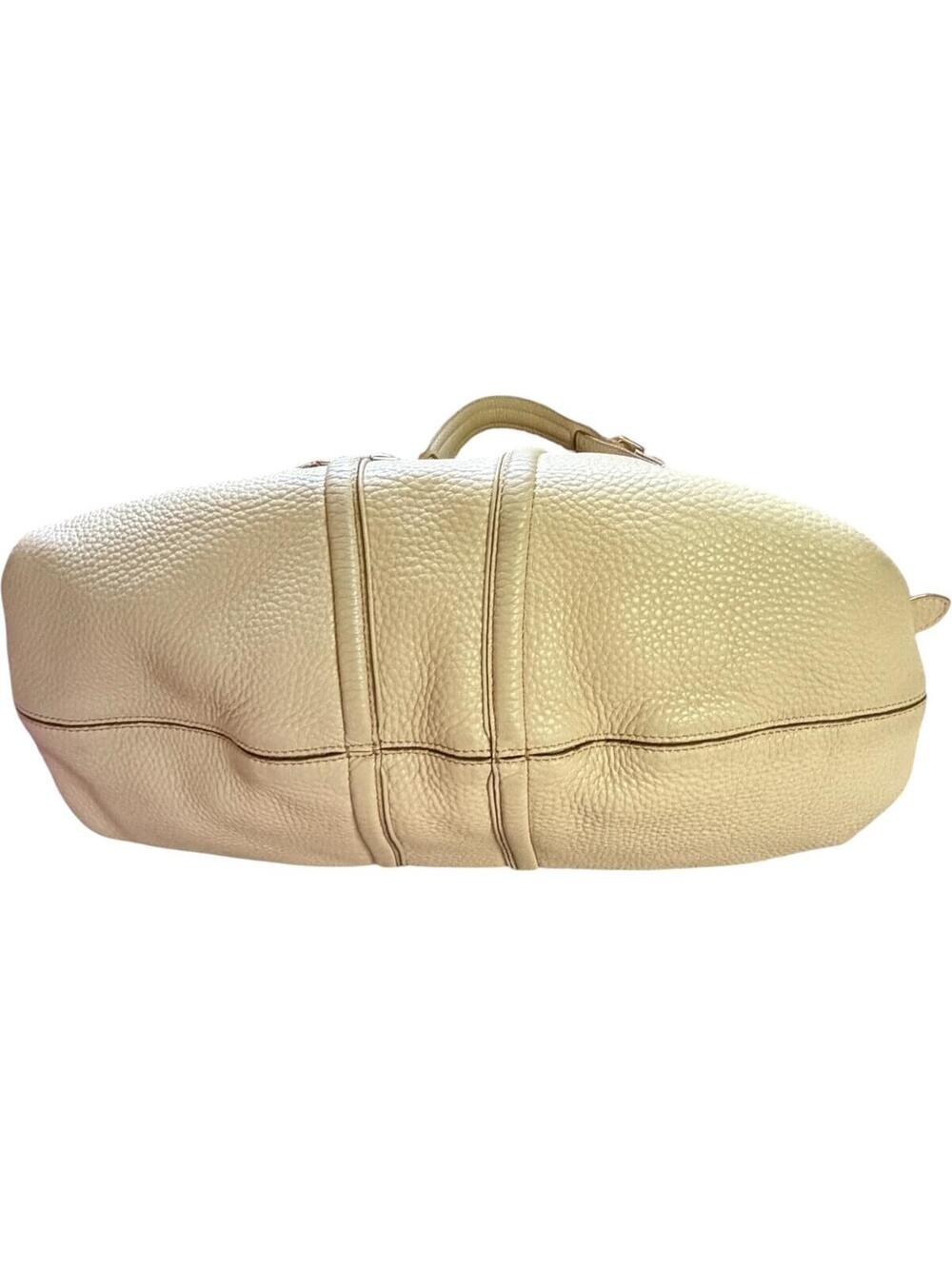 MCM Klara Medium Hobo Bag Beige Pebbled Leather Gold Hardware - Picture 8 of 14
